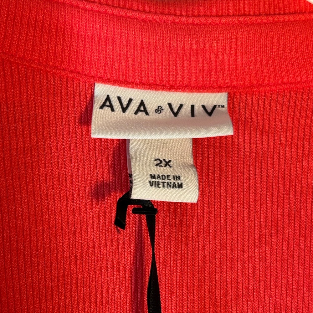 Ava & Viv Vibrant Red Polo Shirt - Picture 3 of 4